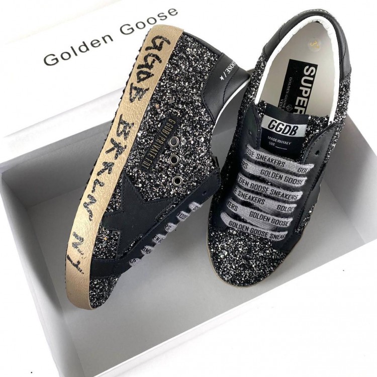 GOLDEN GOOSE SUPER STAR  SİMLİ SİYAH